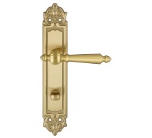 Дверная ручка на планке Extreza DANIEL-PL02-WC-96-F07 (DANIEL 308) матовая латунь глянец