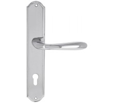 Дверная ручка Extreza ALDO (Альдо) 331 на планке PL01 полированный хром F04 под цилиндровый механизм CYL