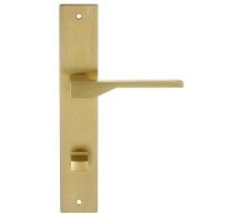 Дверная ручка на планке Extreza Hi-Tech ADONA 122 PL13-WC-96 матовая латунь PVD F08
