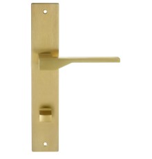Дверная ручка на планке Extreza Hi-Tech ADONA 122 PL13-WC-96 матовая латунь PVD F08