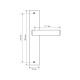 Дверная ручка на планке Extreza ENZO-PL11-CYL85-F22 (ENZO 117) черный матовый