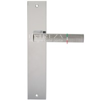 Дверная ручка Extreza Hi-Tech FIORE (Фьоре) 110 на планке PL11 матовый хром / хром F05 / F04 без доп. запирания PASS