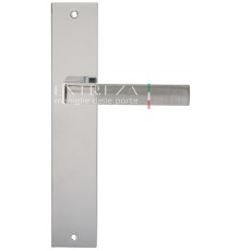 Дверная ручка Extreza Hi-Tech FIORE (Фьоре) 110 на планке PL11 матовый хром / хром F05 / F04 без доп. запирания PASS