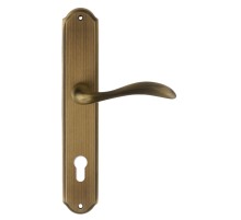 Дверная ручка на планке Extreza FLEXA-PL01-CYL-85-F03 (FLEXA 335) матовая бронза
