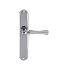 Дверная ручка на планке Extreza DEZI 309 PL01-F05-F04 матовый хром / хром / планка хром