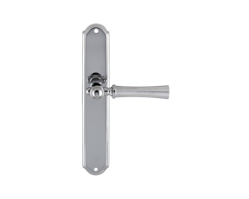 Дверная ручка на планке Extreza DEZI 309 PL01-F05-F04 матовый хром / хром / планка хром Дверная ручка на планке Extreza DEZI 309 PL01-F05-F04 матовый хром / хром / планка хром