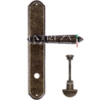 Дверная ручка Extreza LEON (Леон) 303 на планке PL01 WC античная бронза F23