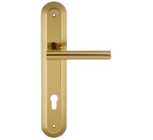 Дверная ручка на планке Extreza PIVOT 132 PL05-CYL-85 полированная латунь F01