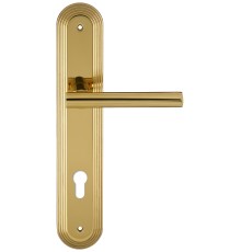Дверная ручка на планке Extreza PIVOT 132 PL05-CYL-85 полированная латунь F01