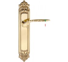 Дверная ручка Extreza CALIPSO (Калипсо) 311 на планке PL02 полированная латунь F01 без доп. запирания PASS