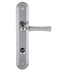 Дверная ручка на планке Extreza DEZI 309 PL05-WC-96-F05-F04 матовый хром / хром / планка хром