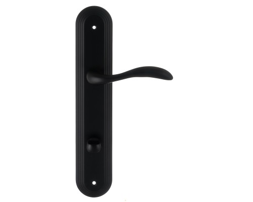 Дверная ручка на планке Extreza FLEXA-PL05-WC-96-F22 (FLEXA 335) черный матовый Дверная ручка на планке Extreza FLEXA-PL05-WC-96-F22 (FLEXA 335) черный матовый