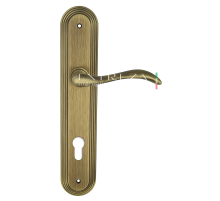 Дверная ручка на планке Extreza Hi-Tech AGATA 310 PL05-CYL-85 матовая бронза F03