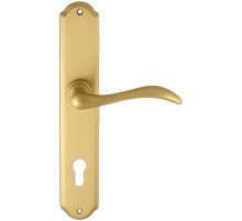 Дверная ручка на планке Extreza AGATA-PL01-CYL85-F02 (AGATA 310) матовая латунь