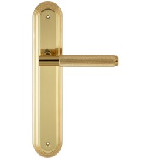 Дверная ручка на планке Extreza Classic TUBA 126 PL05 полированная латунь F01