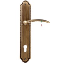 Дверная ручка Extreza SIMONA (Симона) 314 на планке PL03 CYL матовая бронза F03