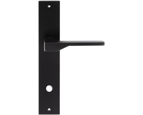 Дверная ручка на планке Extreza Hi-Tech ADONA 122 PL11-WC-96 черный матовый F22 Дверная ручка на планке Extreza Hi-Tech ADONA 122 PL11-WC-96 черный матовый F22