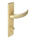 Дверная ручка на планке Extreza CASCATA-PL13-WC-96-F02 (CASCATA 140) матовая латунь