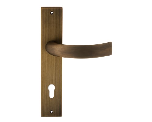 Дверная ручка на планке Extreza CASCATA-PL11-CYL-85-F03 (CASCATA 140) матовая бронза
