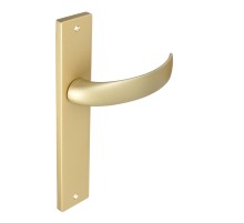 Дверная ручка на планке Extreza CASCATA-PL13-F02 (CASCATA 140) матовая латунь