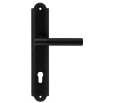 Дверная ручка на планке Extreza TUBA-PL03-CYL85-F22 (TUBA 126) черный матовый