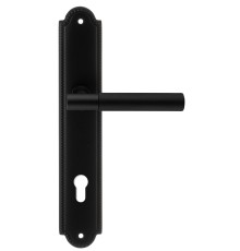 Дверная ручка на планке Extreza TUBA-PL03-CYL85-F22 (TUBA 126) черный матовый
