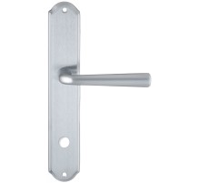 Дверная ручка Extreza SANDRO (Сандро) 332 на планке PL01 WC матовый хром F05