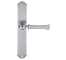 Дверная ручка на планке Extreza DEZI 309 PL01-F05-F04-F05 матовый хром / хром / планка матовый хром