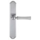 Дверная ручка на планке Extreza DEZI 309 PL01-F05-F04-F05 матовый хром / хром / планка матовый хром