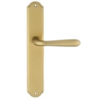 Дверная ручка Extreza ALDO (Альдо) 331 на планке PL01 матовая латунь F02 без доп. запирания PASS