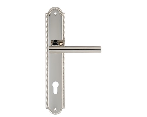 Дверная ручка на планке Extreza PIVOT 132 PL03-CYL-85 полированный никель F21 Дверная ручка на планке Extreza PIVOT 132 PL03-CYL-85 полированный никель F21