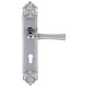 Дверная ручка на планке Extreza DEZI 309 PL02-CYL-85-F05-F04 матовый хром / хром / планка хром