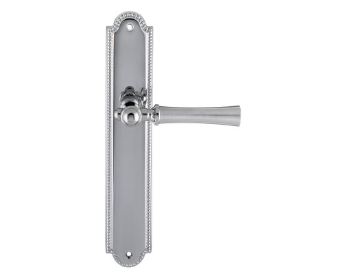 Дверная ручка на планке Extreza DEZI 309 PL03-F05-F04 матовый хром / хром / планка хром Дверная ручка на планке Extreza DEZI 309 PL03-F05-F04 матовый хром / хром / планка хром