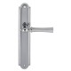 Дверная ручка на планке Extreza DEZI 309 PL03-F05-F04 матовый хром / хром / планка хром