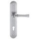 Дверная ручка на планке Extreza DEZI 309 PL05-CYL-85-F05-F04-F05 матовый хром / хром / планка матовый хром