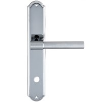 Дверная ручка Extreza NUVO 125 на планке PL01-WC-96 матовый хром / хром F05/F04