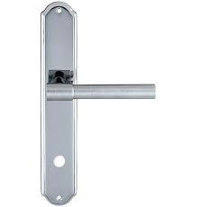 Дверная ручка Extreza NUVO 125 на планке PL01-WC-96 матовый хром / хром F05/F04