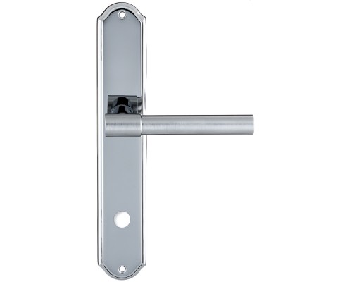 Дверная ручка Extreza NUVO 125 на планке PL01-WC-96 матовый хром / хром F05/F04