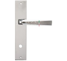 Дверная ручка на планке Extreza Hi-Tech ELIO 109 PL11-WC-96 матовый хром / хром F05/F04 (планка F04)