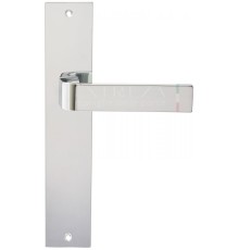 Дверная ручка Extreza Hi-Tech SOUND (Саунд) 106 на планке PL11 полированный хром F04 без доп. запирания PASS