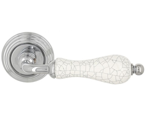 Дверная ручка Extreza DANA CRACKLE (Дана кракле) 306 на розетке R05 полированный хром F04 Дверная ручка Extreza DANA CRACKLE (Дана кракле) 306 на розетке R05 полированный хром F04