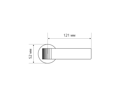 Дверная ручка Extreza Hi-tech SLIM SOUND (Саунд) 106 на круглой розетке R12 полированный хром F04