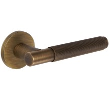 Дверная ручка Extreza Hi-Tech TUBA 126 круглая розетка R16 (5 мм) матовая бронза F03