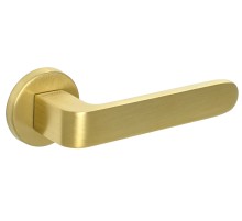 Дверная ручка Extreza Hi-Tech RUBI 121 круглая розетка R12 (7 мм) матовая латунь PVD F08