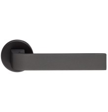 Дверная ручка Extreza Hi-tech SLIM SOUND (Саунд) 106 на круглой розетке R12 антрацит F27