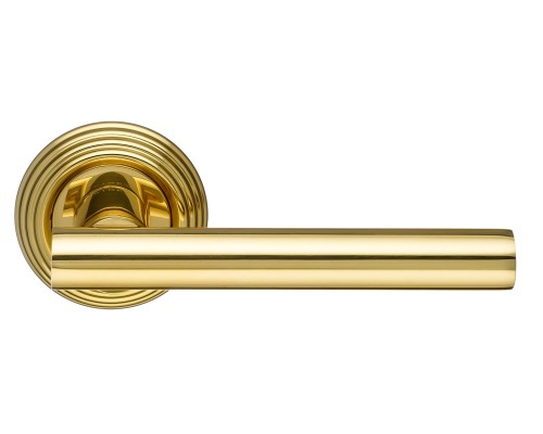 Дверная ручка Extreza CLASSIC PIVOT 132 на круглом основании R05 полированная латунь F01 Дверная ручка Extreza CLASSIC PIVOT 132 на круглом основании R05 полированная латунь F01