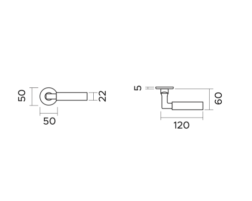 Дверная ручка на розетке Extreza STEM-R16-F03 (STEM 135) матовая бронза