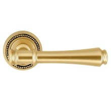Дверная ручка Extreza PIERO (Пьеро) 326 R03 французское золото + коричневый F59
