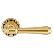 Дверная ручка Extreza PIERO (Пьеро) 326 R03 французское золото + коричневый F59