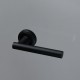 Дверная ручка Extreza CLASSIC PIVOT 132 на круглом основании R01 черный матовый F22